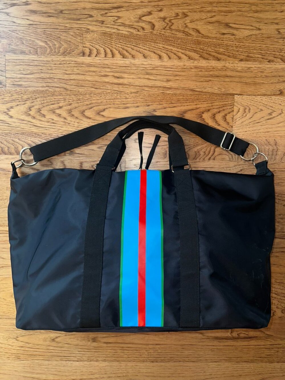 NEW! Cynthia Rowley GO Weekender Large Black Duffle Bag Travel Gym Preppy Casual